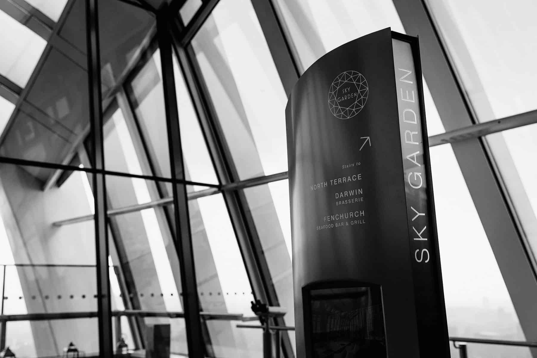 sky garden london wedding photography